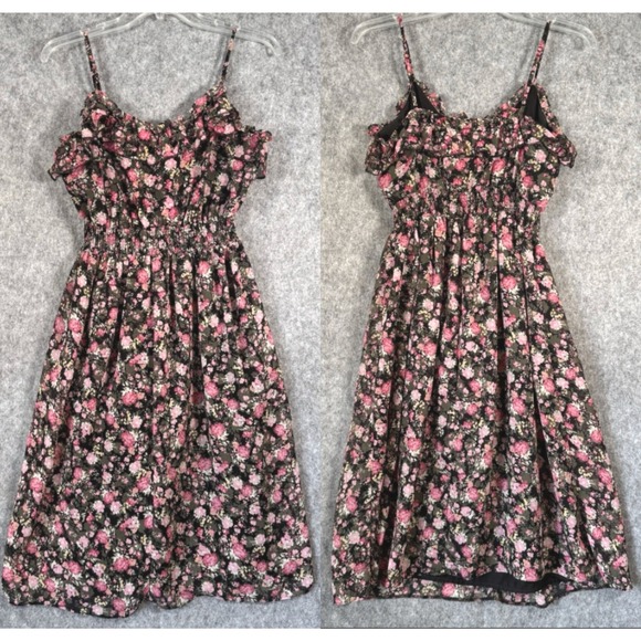 Candie's Dresses & Skirts - Candies Y2K Floral Dress Size Medium Fairycore Ruffle Spaghetti Strap Babydoll